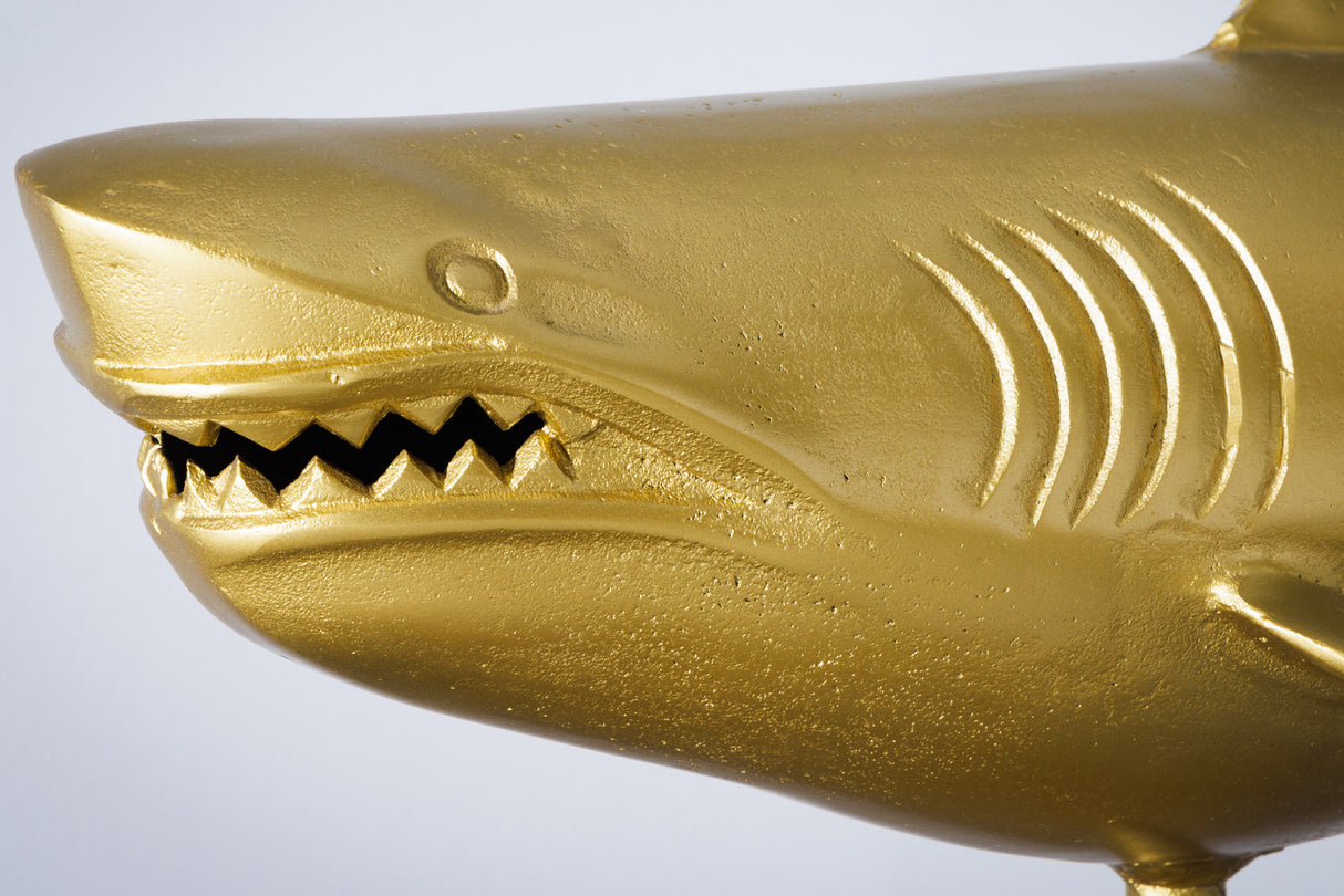 Deko Skulptur HAI 100cm gold