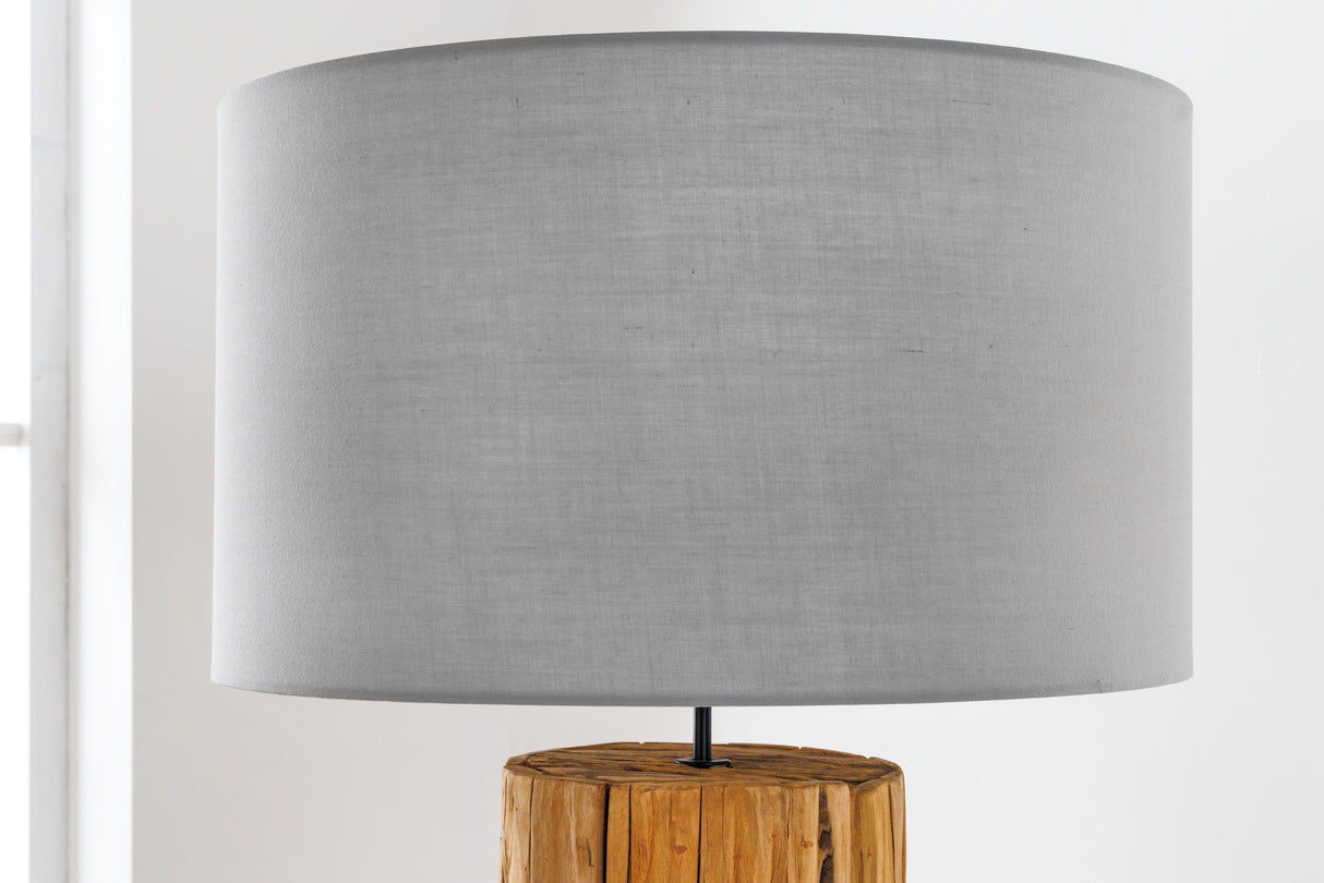 Lampenschirm 50x30x50cm Leinen grau für Stehlampe
