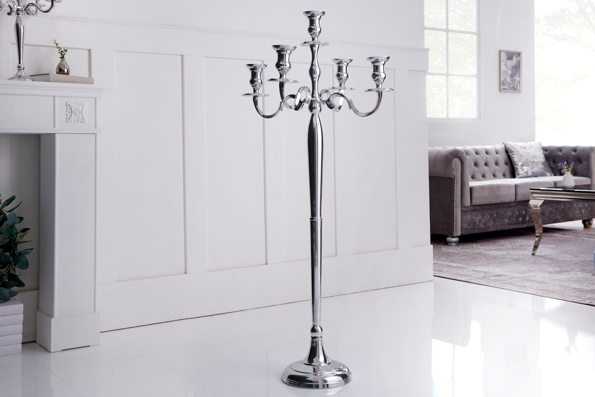 Candleholder MODERN BAROCK 120cm 5-armed silver