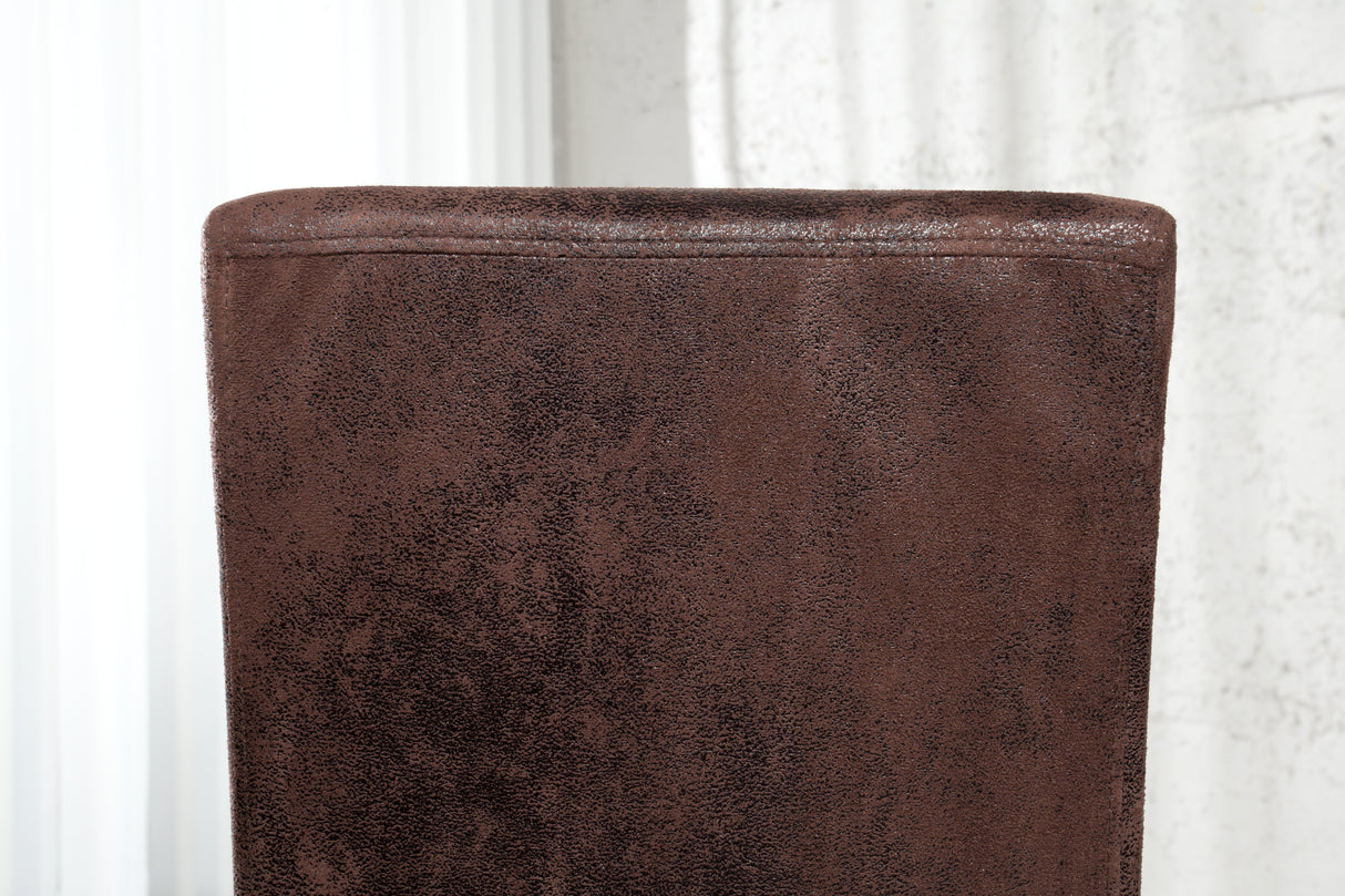 Chair GENUA vintage look coffee microfibre