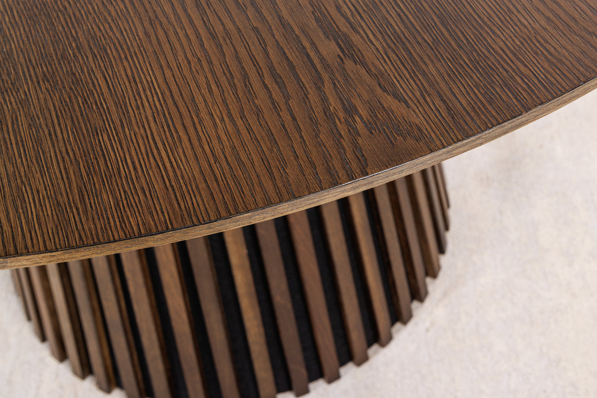 Dining table VALHALLA WOOD Ø 140cm round oak dark
