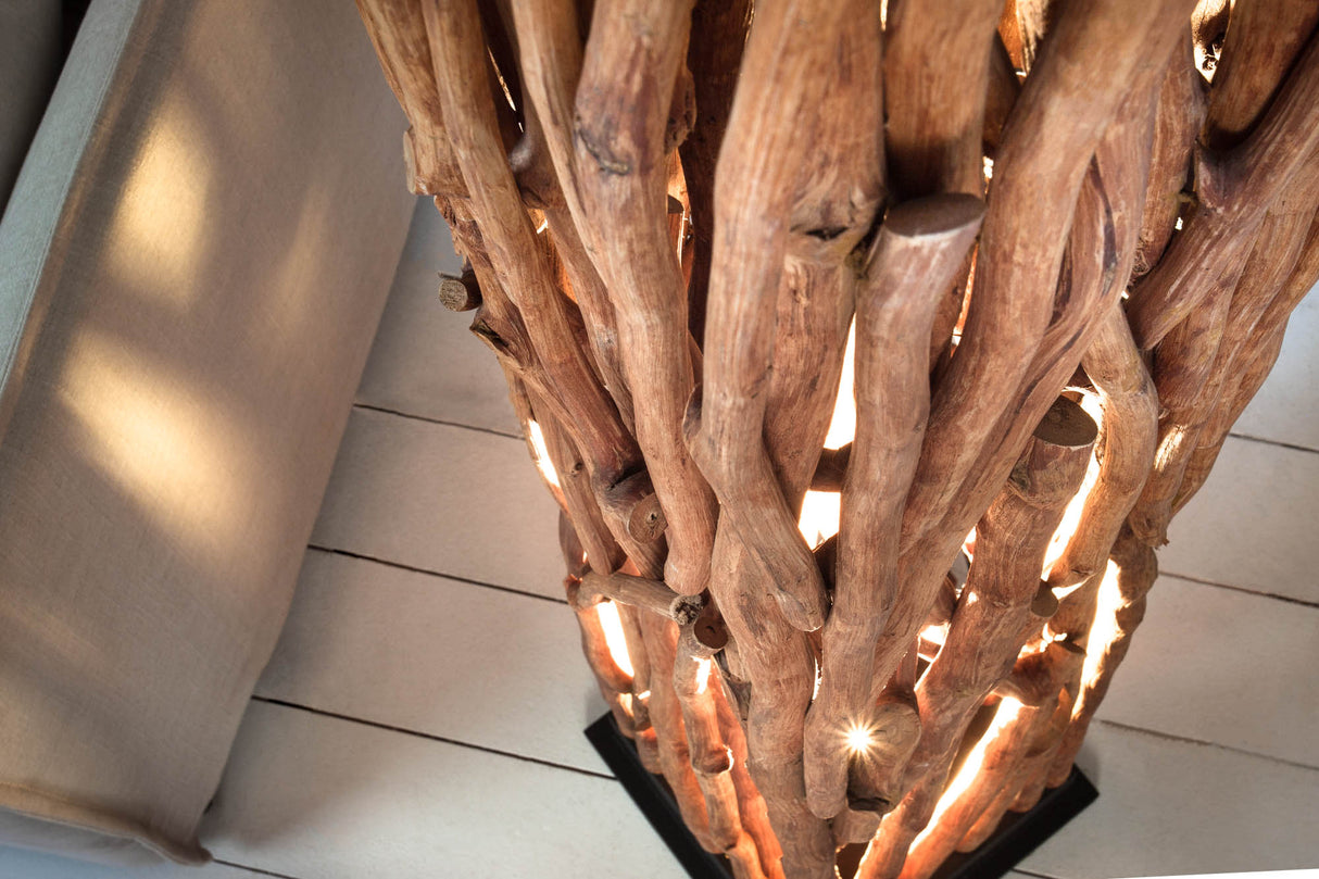 Floor lamp NATURE ART 175cm longan wood natural incl. light source