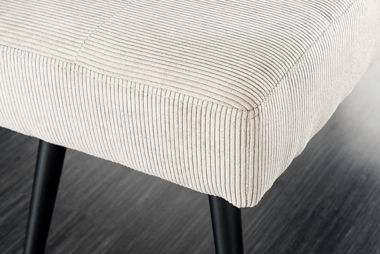 Bench BOUTIQUE 100cm beige cord