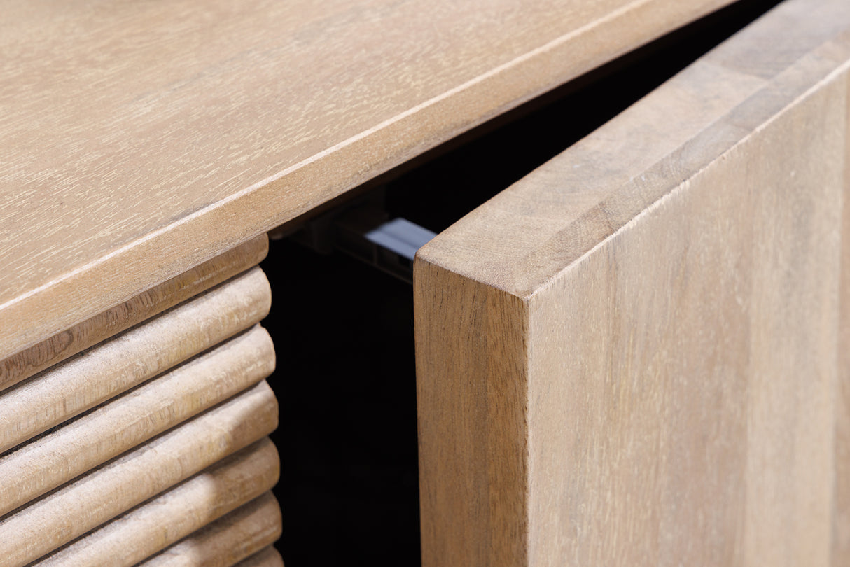 Sideboard ART DECO 170cm 3D Mangoholz weißgekalkt