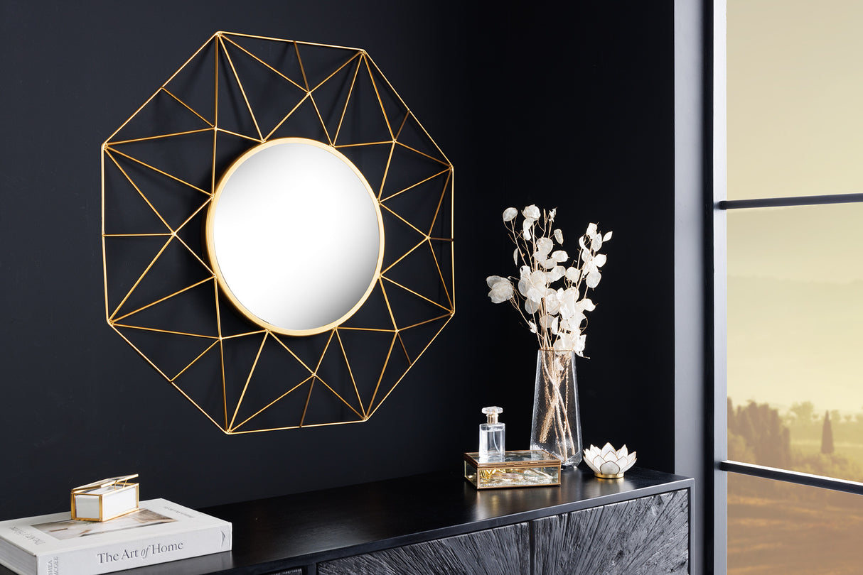 Wandspiegel DIAMOND L 80cm Eisen gold
