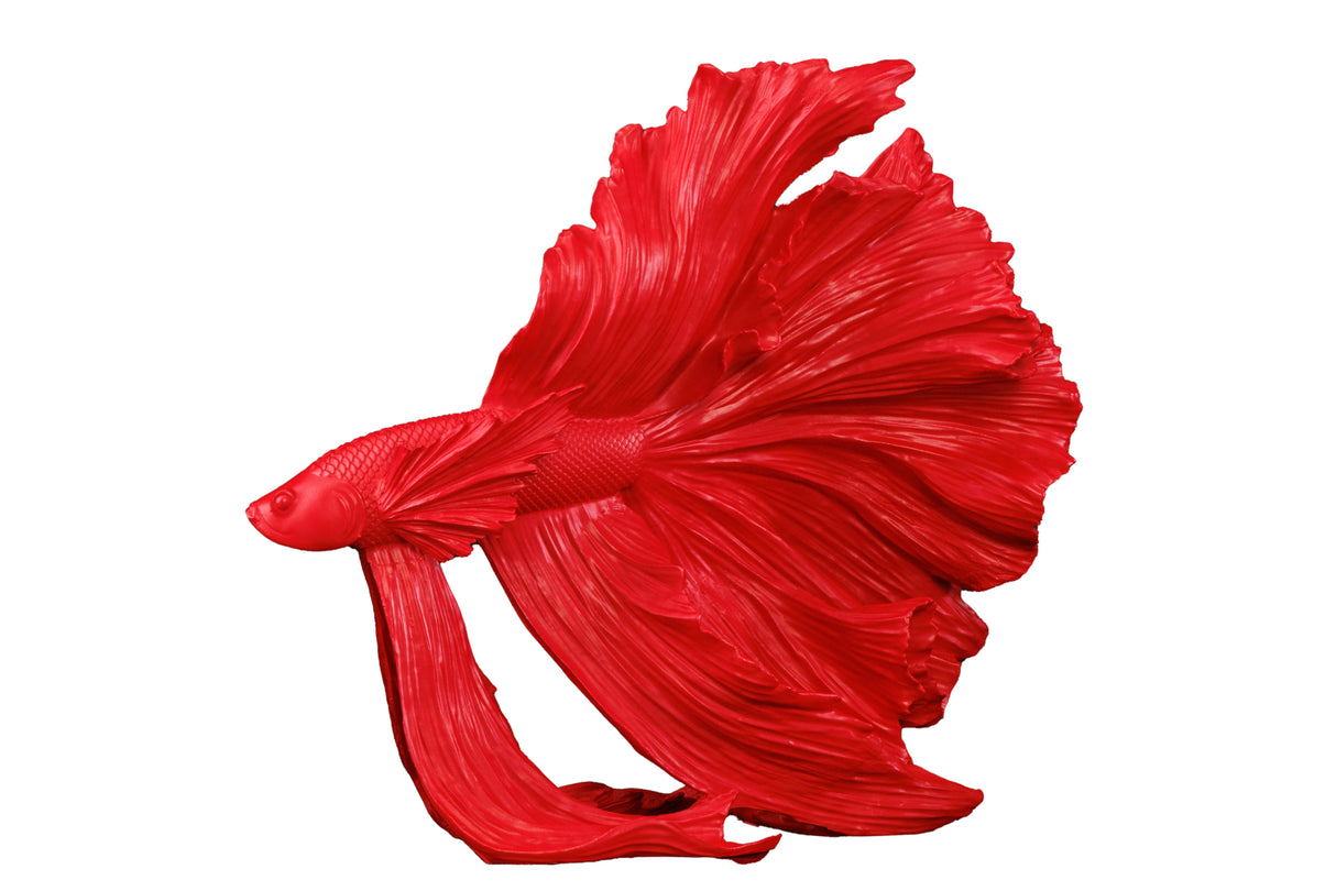 Decoration fish CROWNTAIL 35cm polyresin red