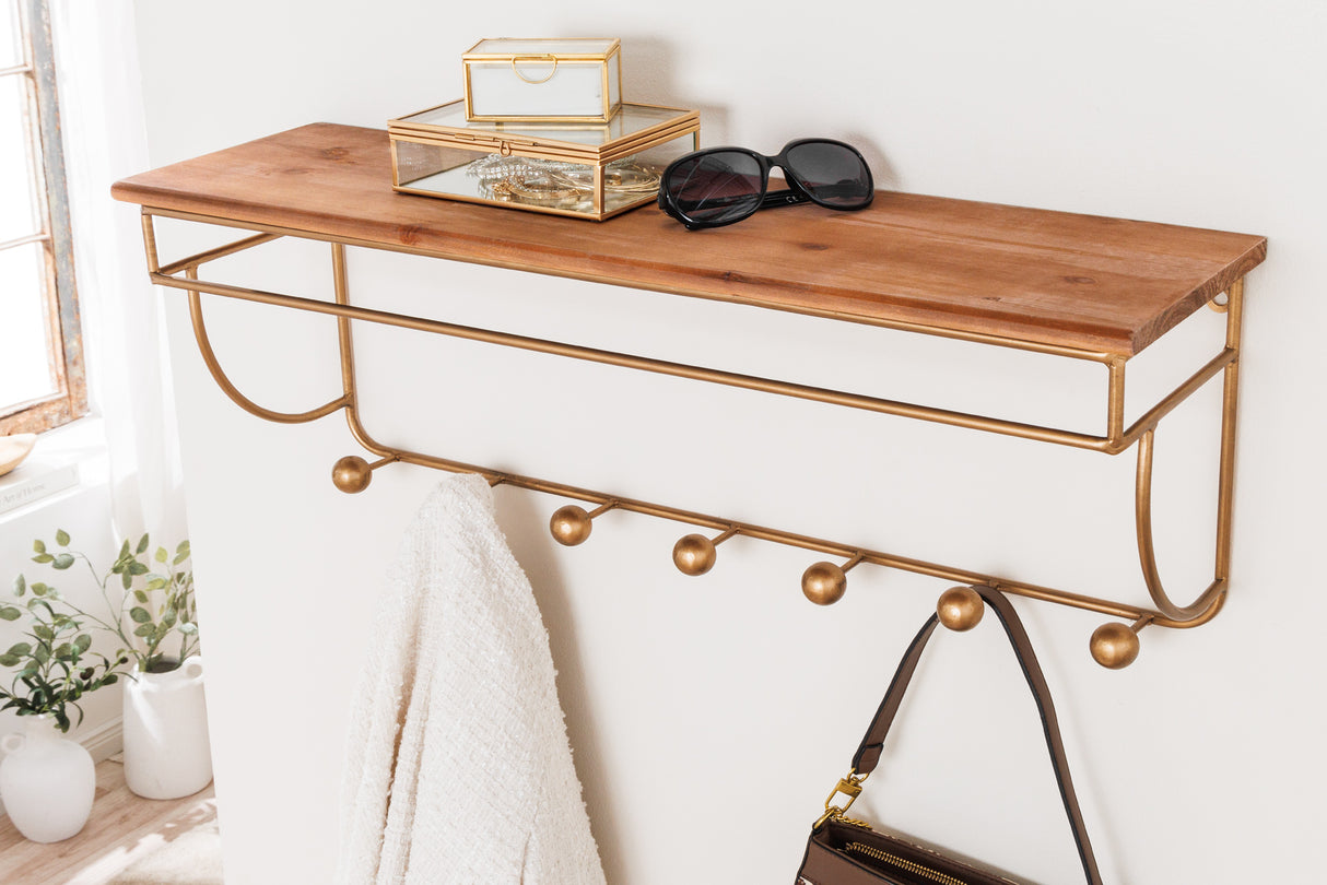 Coatrack HERITAGE 80cm iron natural pine wood