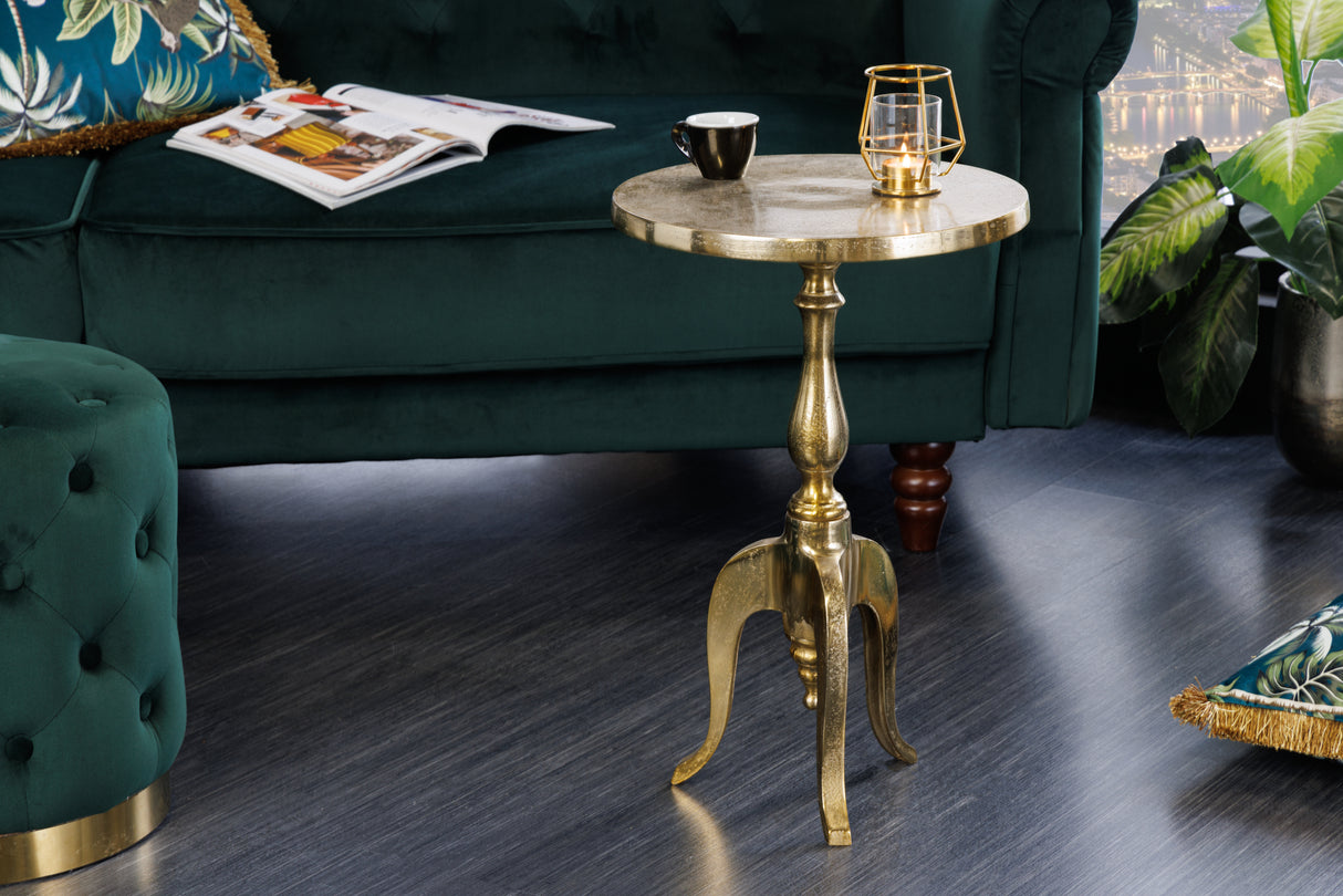 Beistelltisch JARDIN Ø 55cm rund Barockstil gold