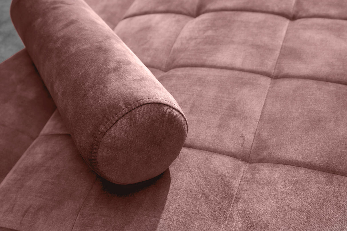 Sofa bed COUTURE 200cm micro velour dusky pink