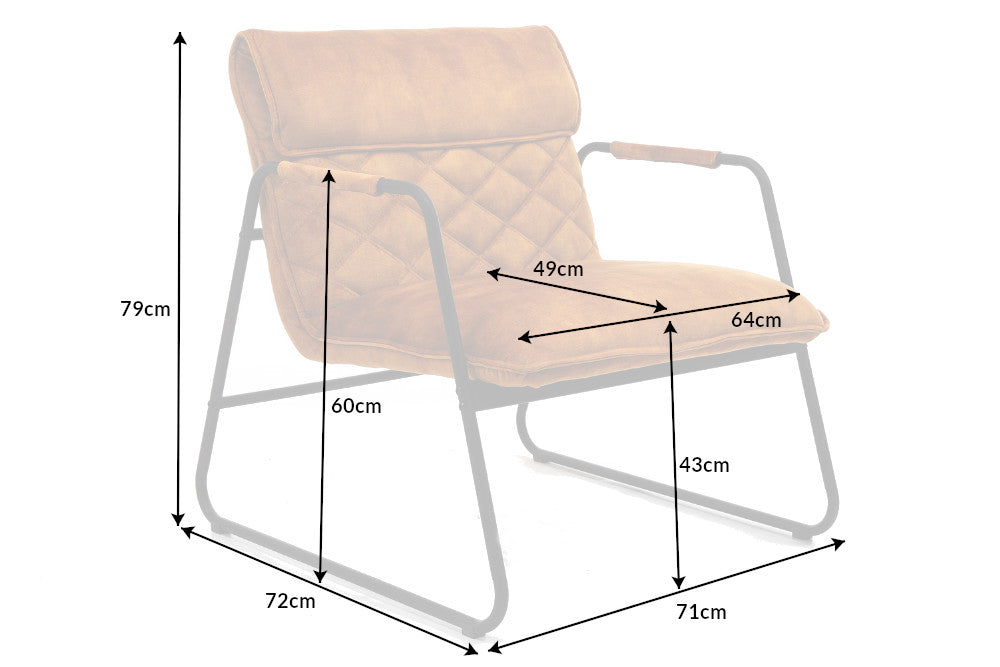 Sitz MUSTANG LOUNGER Samt senfgelb