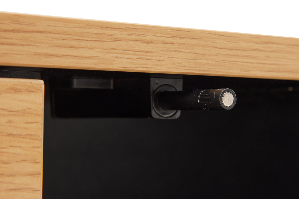 TV-Board LOFT 200 cm hängend natur schwarz