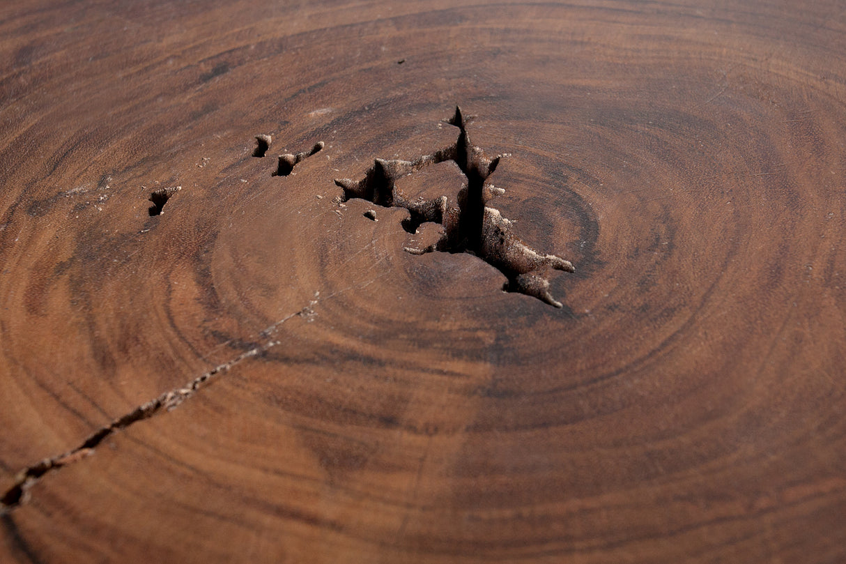 Side table PURE 30cm trunk massive acacia wood
