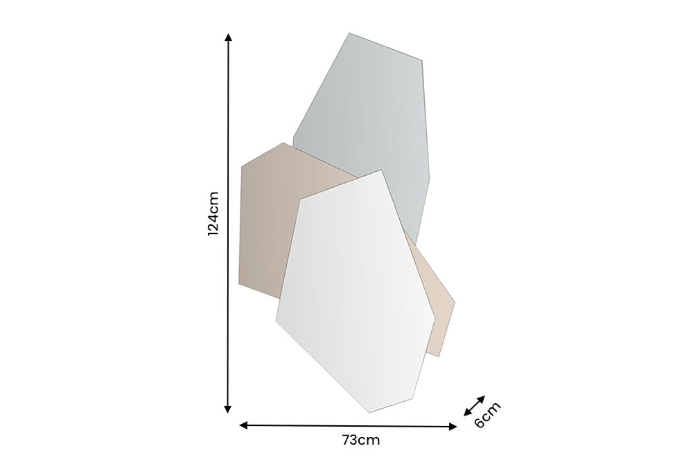 Wandspiegel GEOMETRIC II 125 cm mehrfarbig
