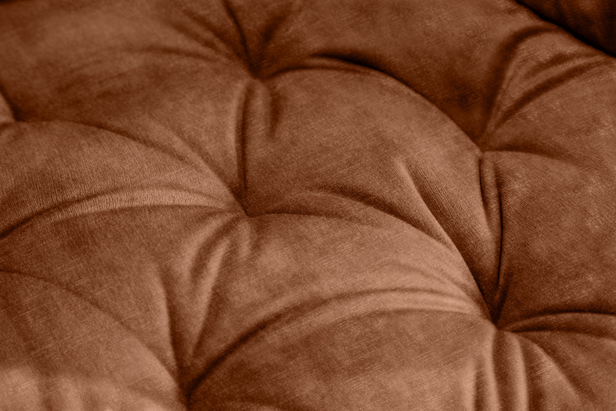 Drehstuhl THE DUTCH COMFORT 180° drehbar mit Armlehnen Samt rostbraun