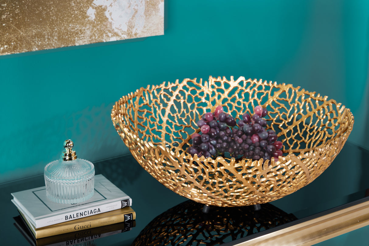 Bowl ABSTRACT LEAF 45cm gold