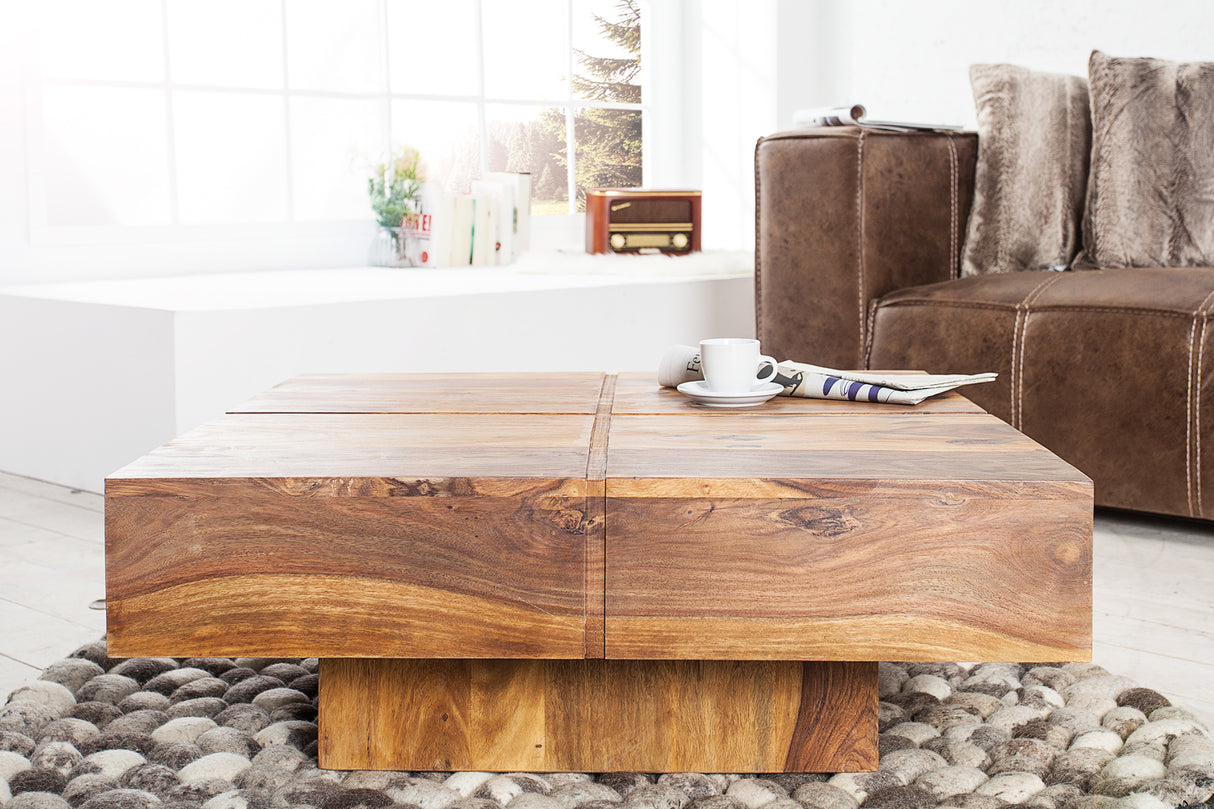 Coffee table BOLT 70cm sheesham wood