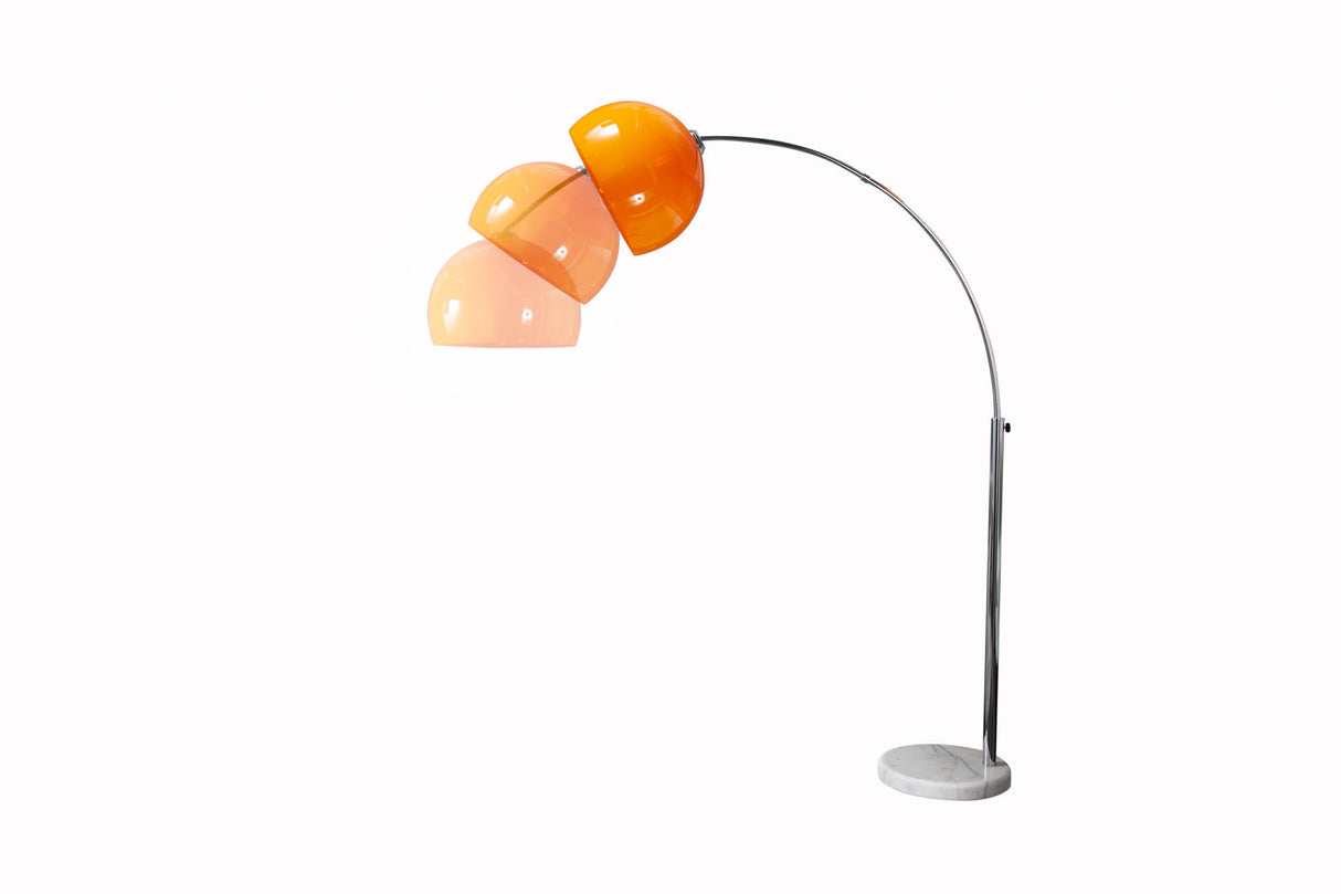 Floor lamp BIG BOW 175-205cm orange w/ marble base