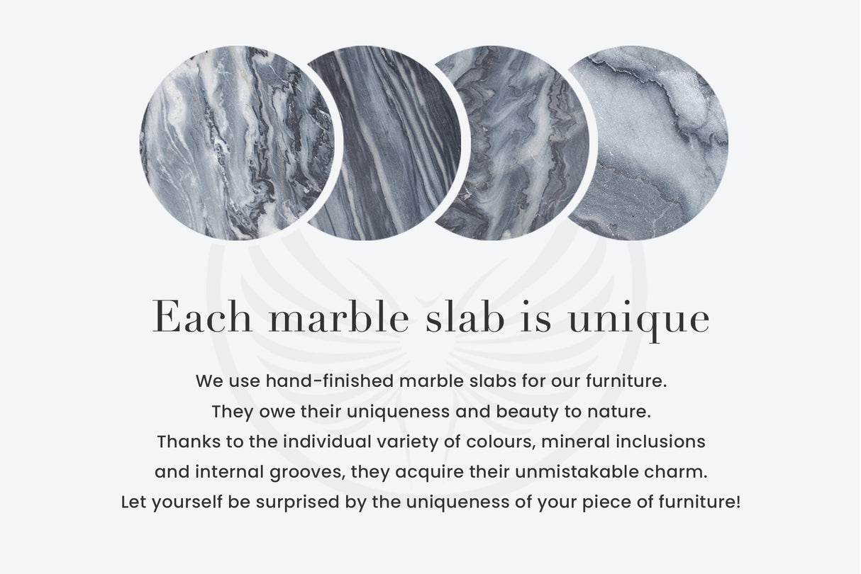 Side table ELEMENTS set of 2 marble grey