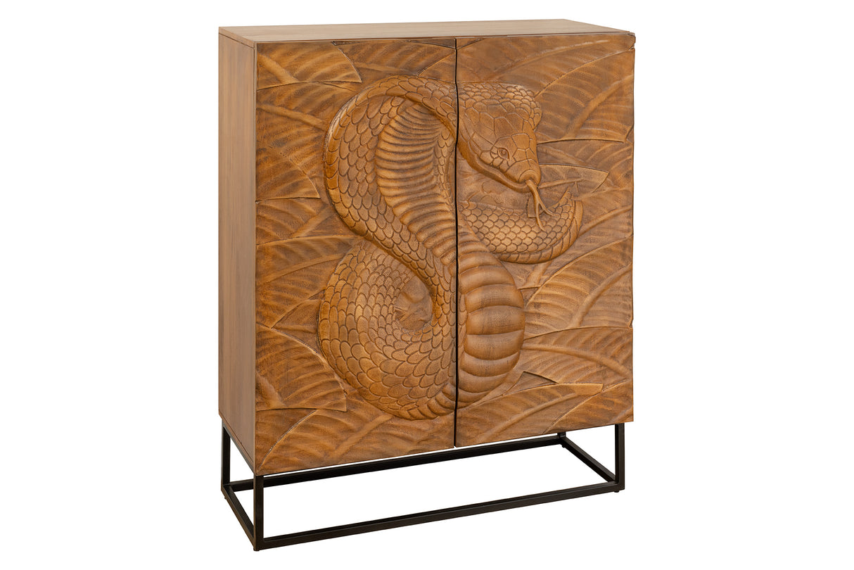 Highboard SNAKE 120cm brown mango wood