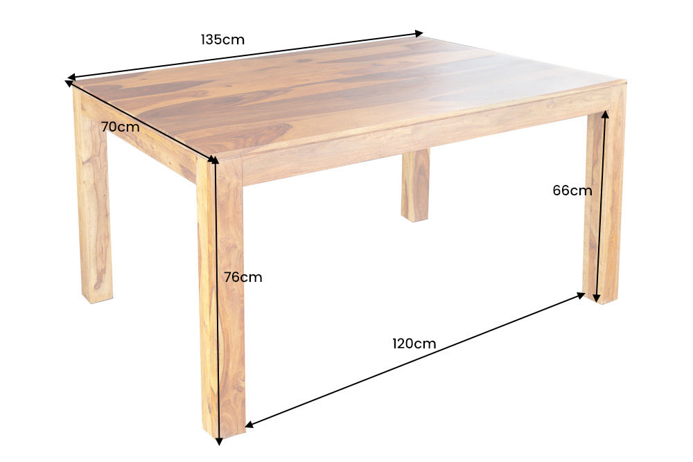 Esstisch LAGOS 135cm Sheeshamholz