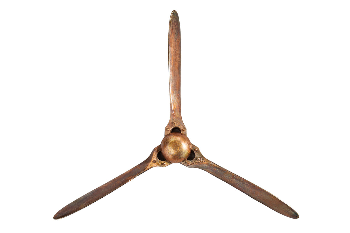 Wall decoration propeller SCREW 97cm mottled copper