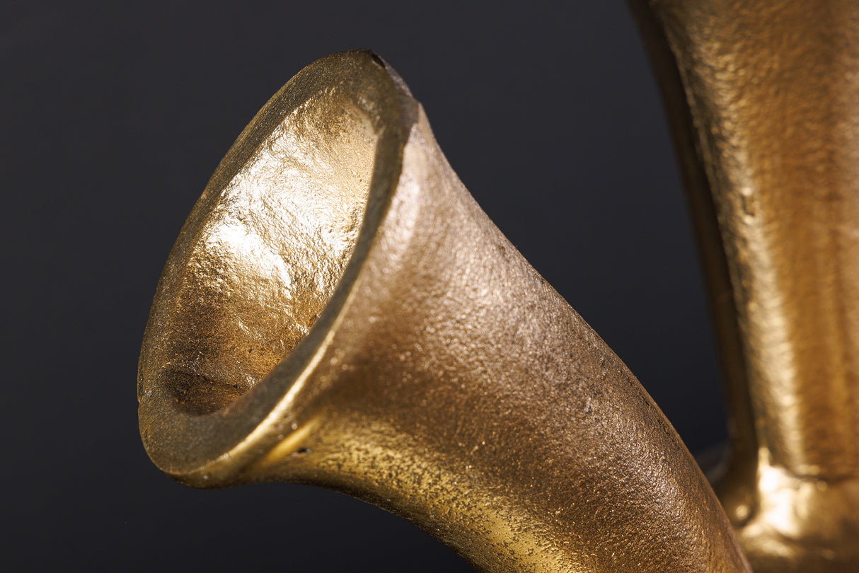 Vase KIYA 25cm gold 5 mit Blumenöffnungen