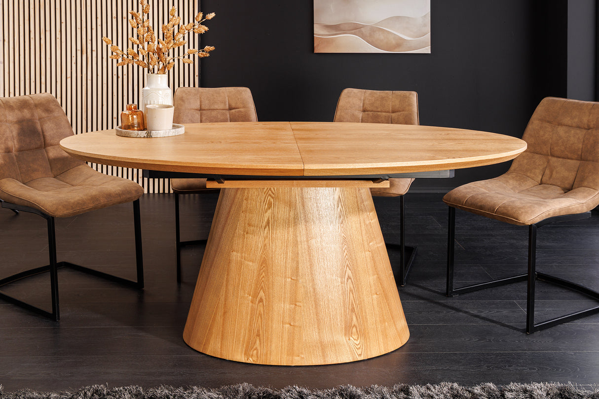 Dining table UNIQUE 160-200cm extendable oak wood verneered