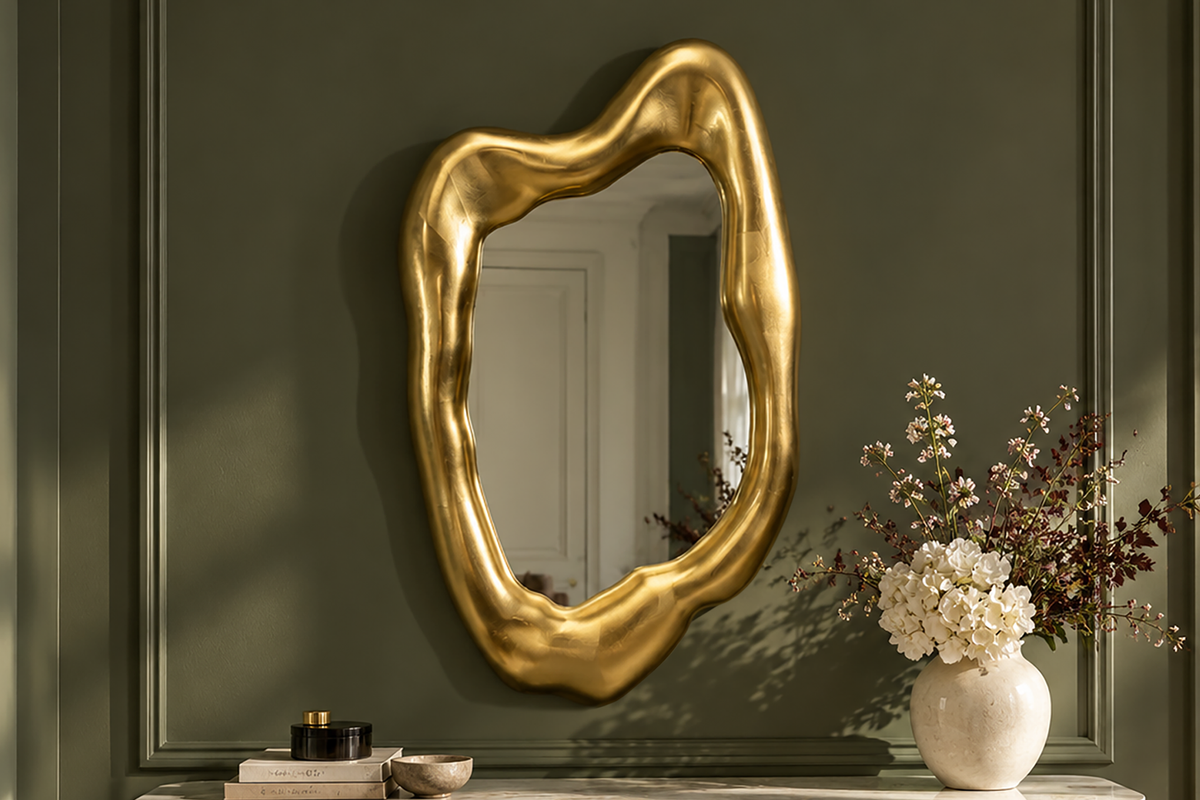 Wandspiegel AURA 90cm gold