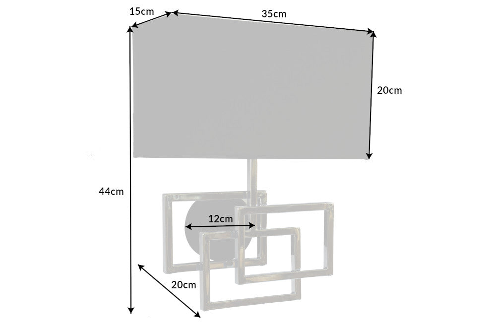 Wall lamp LEONOR silver black shade