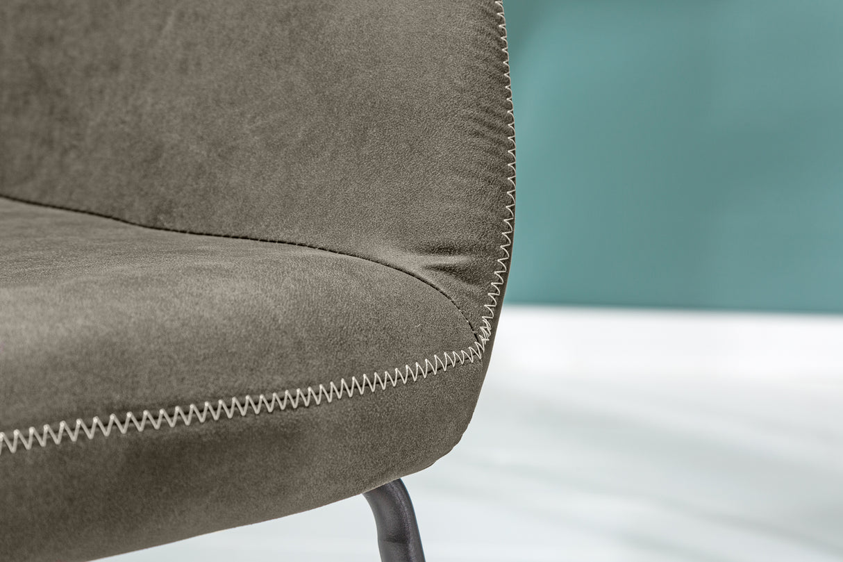 Chair MUSTANG with armrests microfibre antique taupe
