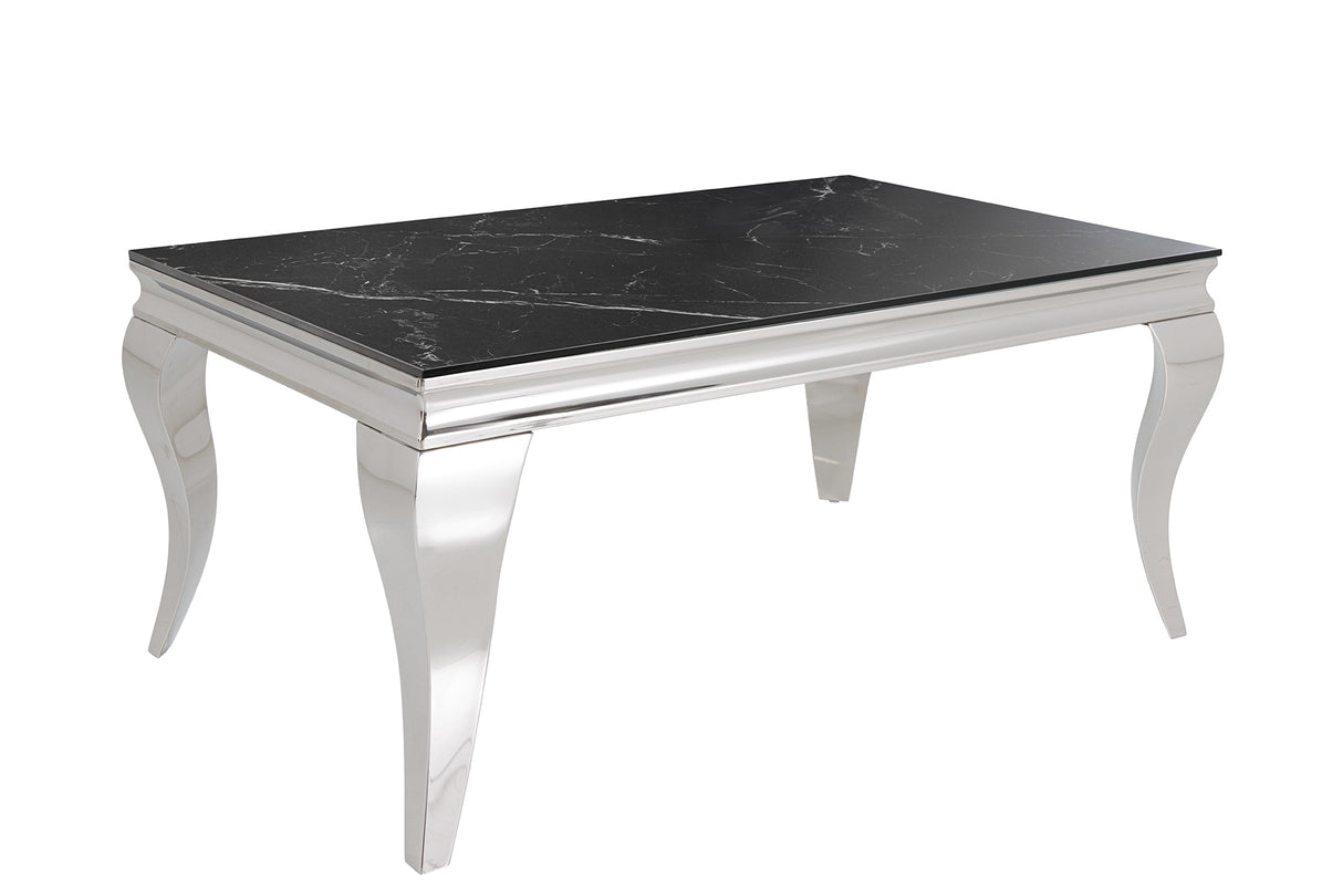 Coffee table MODERN BAROCK 100cm chrome sintered stone