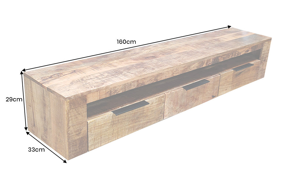TV-Board IRON CRAFT 160cm hanging mango wood natural