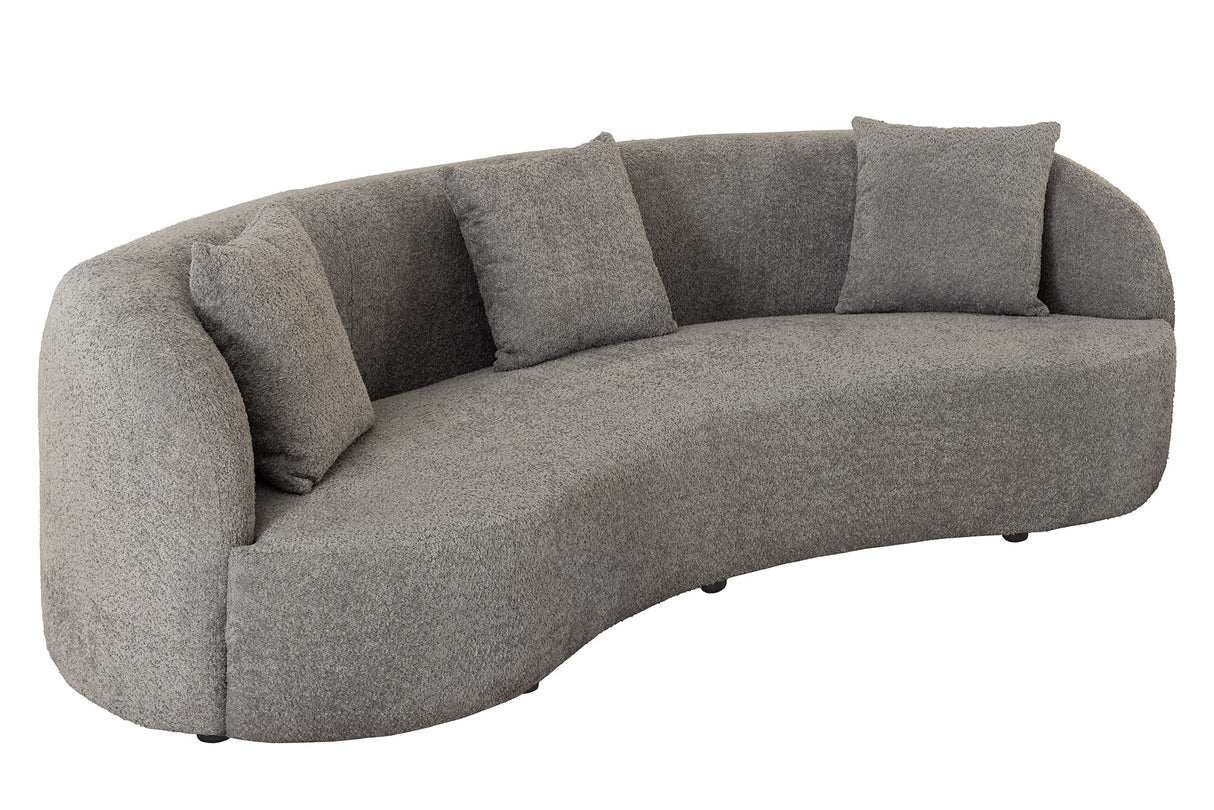 Sofa ATELIER 230cm 3-seater bouclé grey