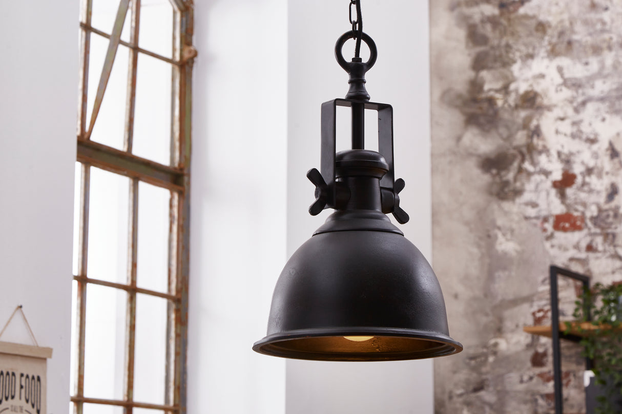Pendant lamp INDUSTRIAL metal black-bronze industrial style