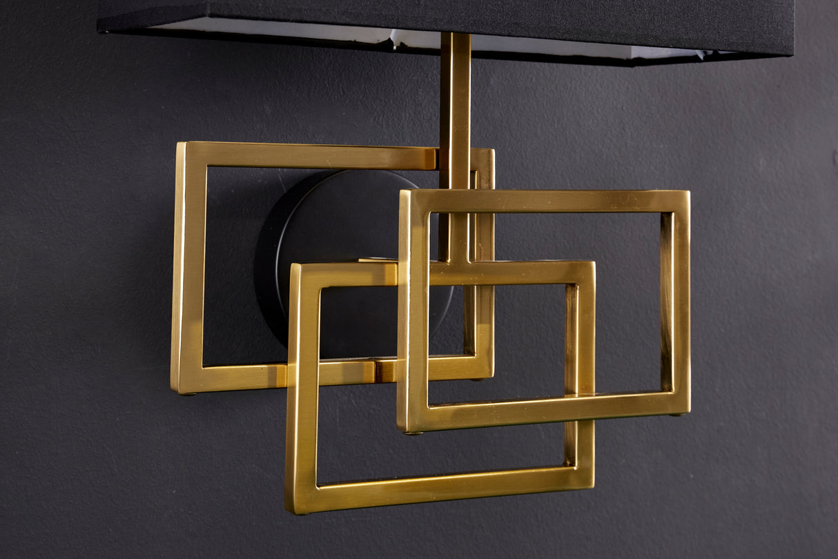 Wall lamp LEONOR gold black shade