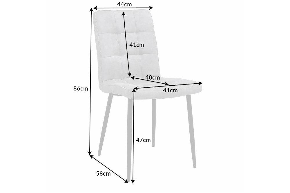 Chair MODENA microfibre light grey