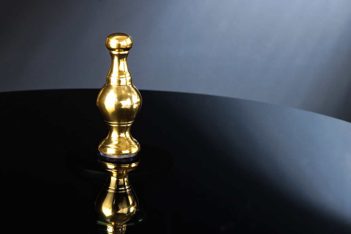 Side table ABSTRACT 65cm gold with glass plate