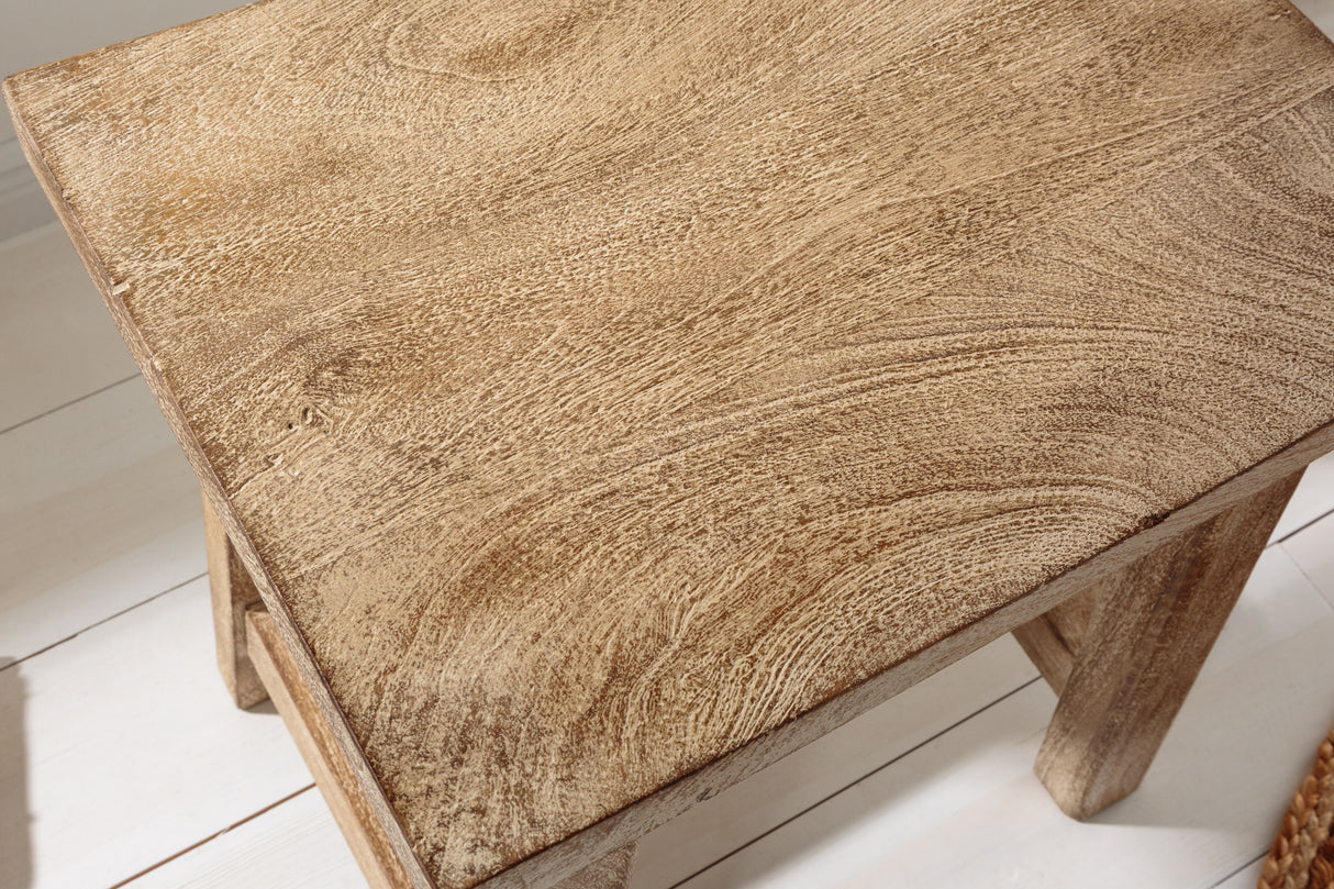 Stool FINCA 40cm mango natural beige