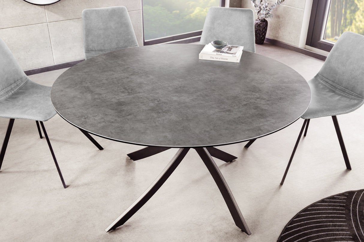Dining table ALPINE Ø 120cm round ceramic anthracite