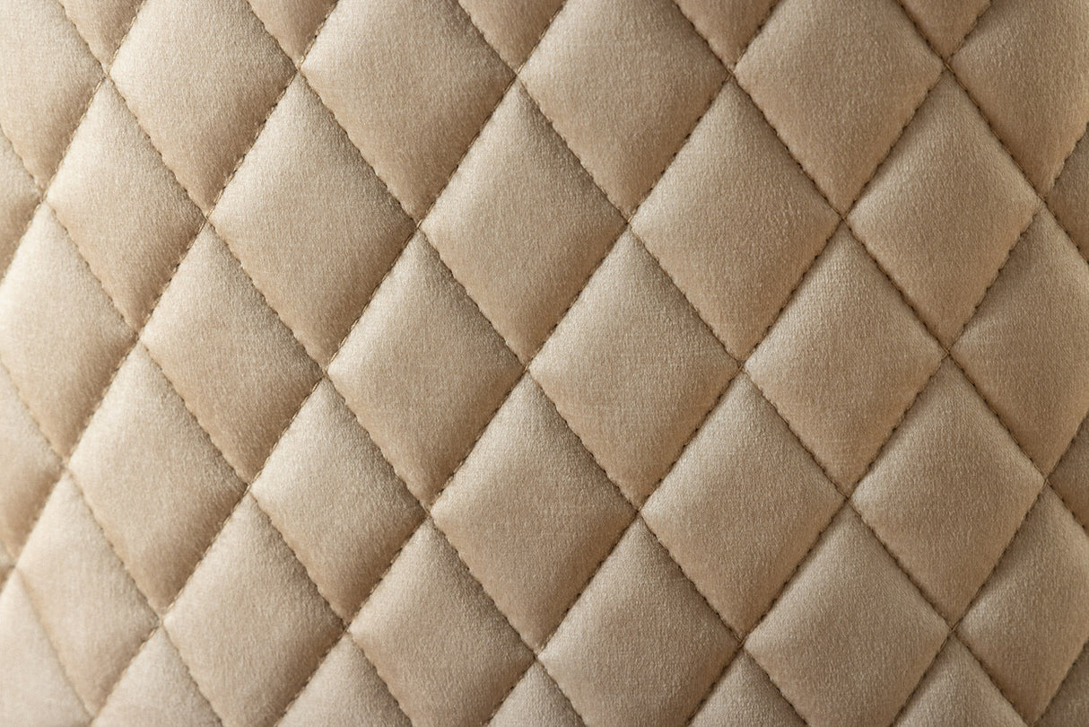 Stuhl CASTLE mit Löwenkopfgriff Samt beige goldene Beine im Barockstil