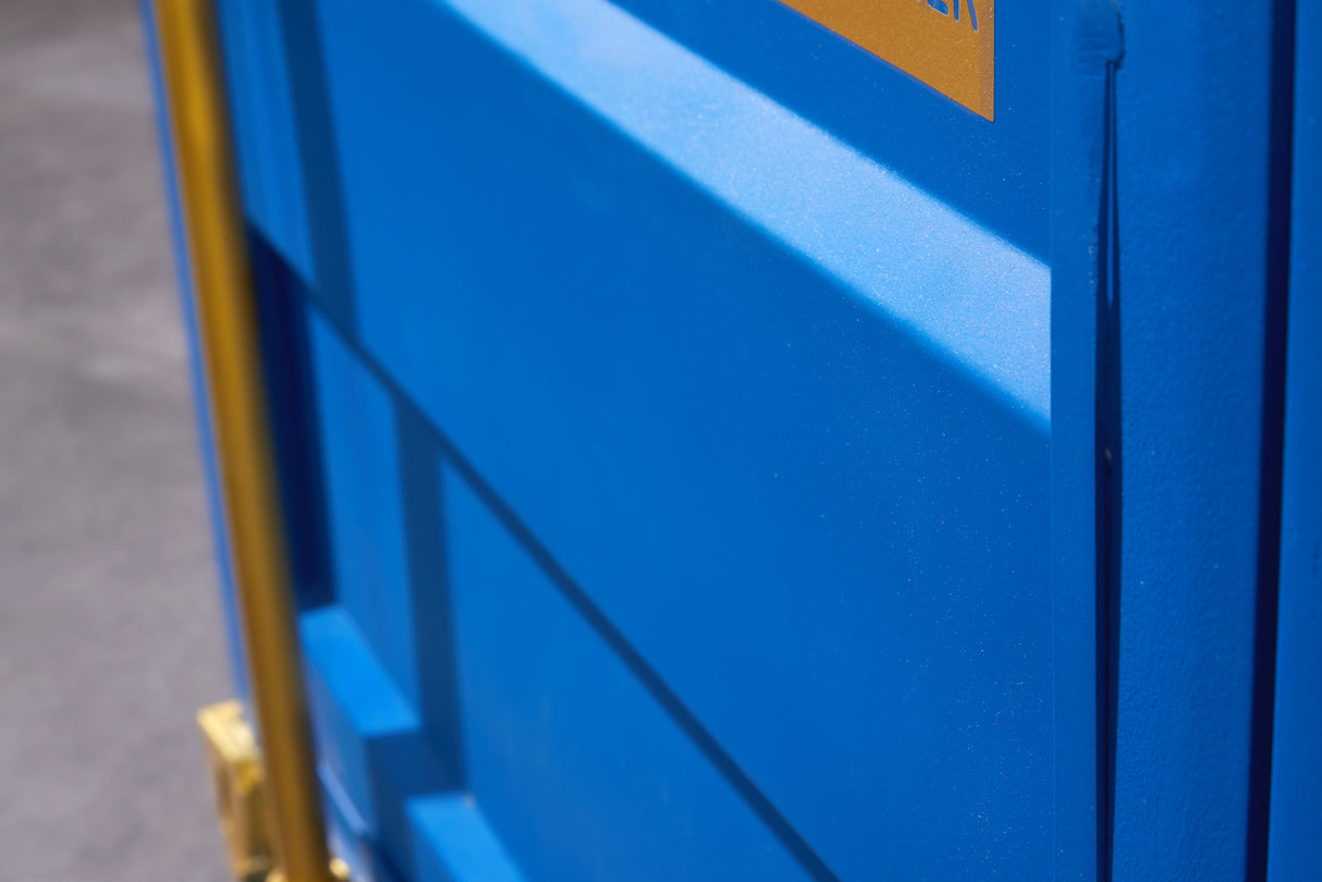 Barschrank Container GLOBETROTTER 180cm blau