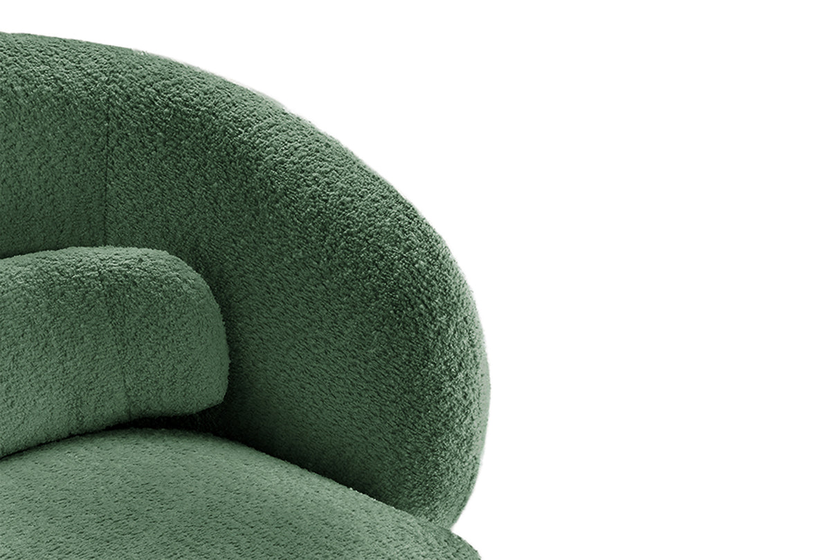 Armchair BOSSA NOVA 360° rotatable bouclé green
