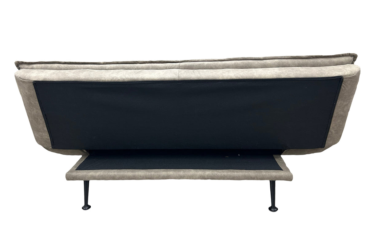 Sofa bed JAZZ 195cm 3-seater microfibre taupe