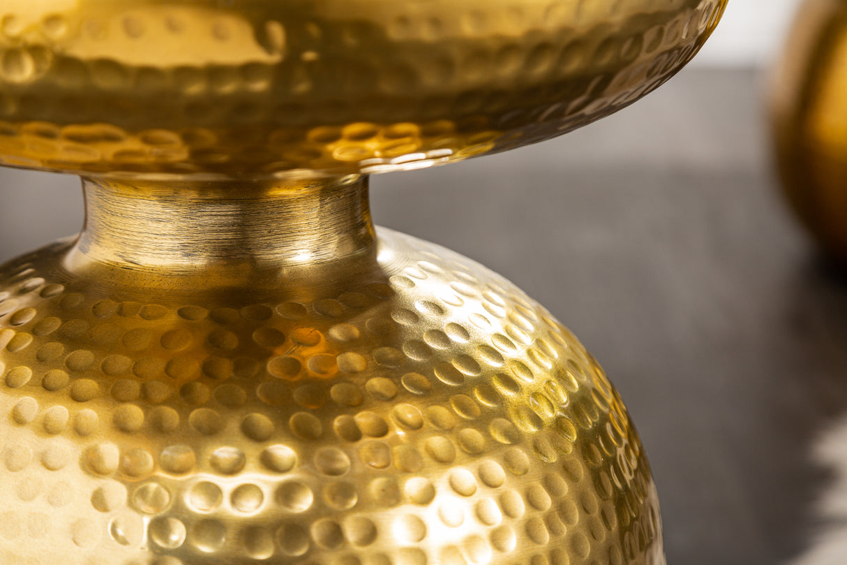 Beistelltisch ORIENT 50cm mit Hammerschlageffekt gold