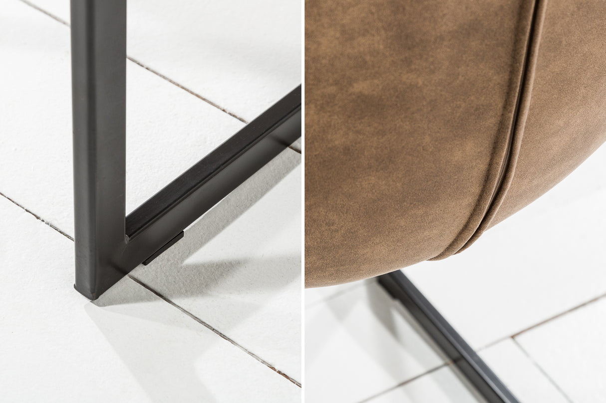 Freischwinger MIAMI Mikrofaser taupe