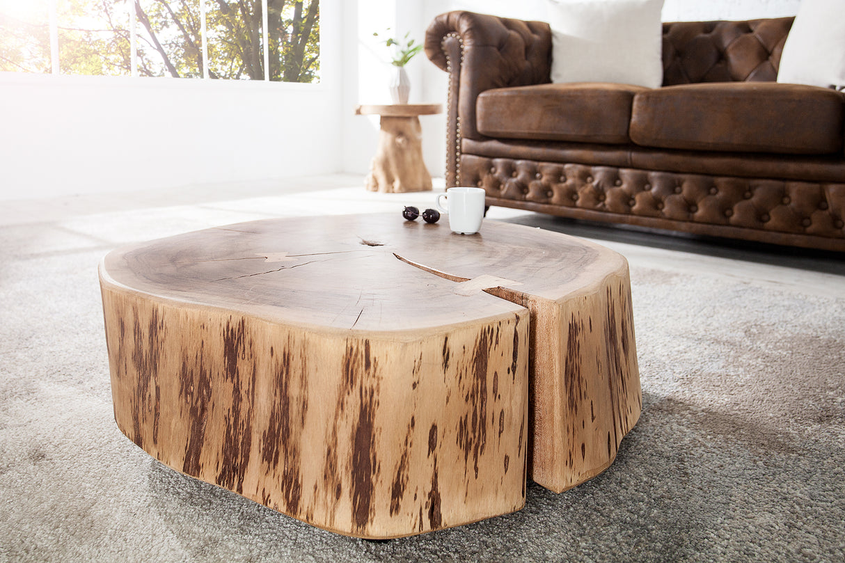 Coffee table GOA 60cm with wheels acacia wood