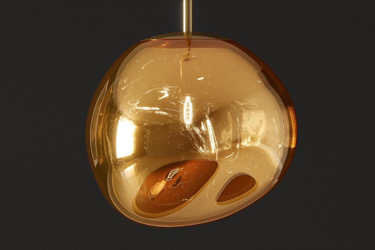 Pendelleuchte LIQUID DIAMOND 20cm Glas gold