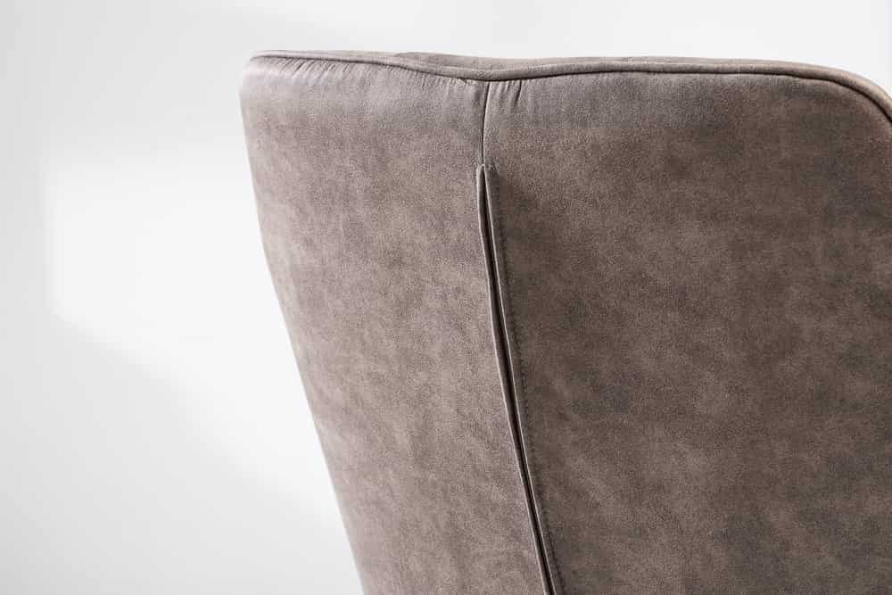 Stuhl LOFT mit Armlehnen Strukturstoff Vintage Taupe