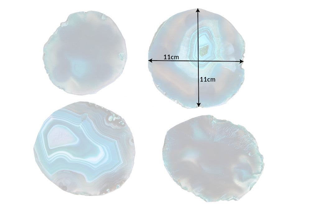 Trivet ACHAT 12cm set of 4 agate green