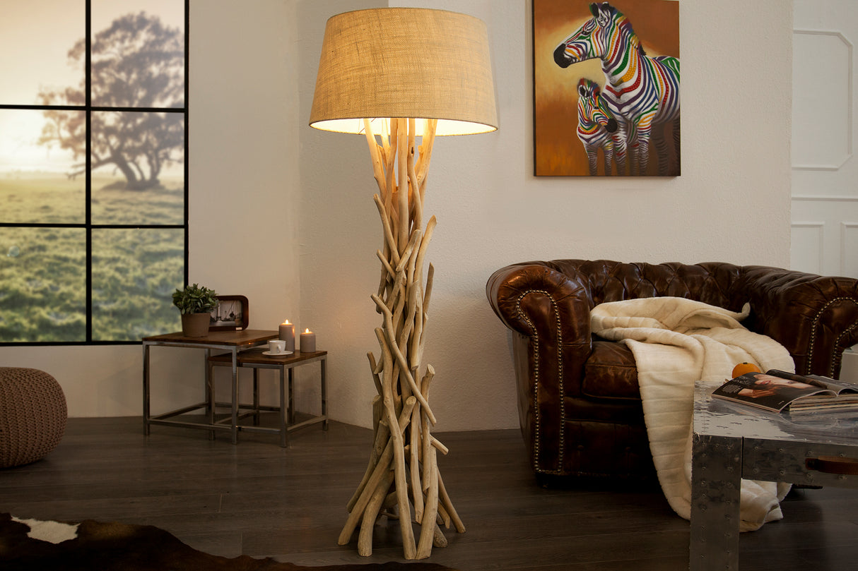 Floor lamp WILD NATURE 155cm driftwood